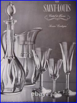 Saint Louis Cerdagne Verre A Vin Roemer Cristal Taillé De Couleur Coloré Vert