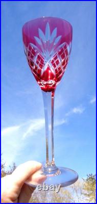 Saint Louis Chantilly Verre A Vin Roemer Cristal Doublé De Couleur Coloré Rose
