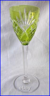 Saint Louis Chantilly Verre A Vin Roemer Cristal Doublé De Couleur Coloré Vert
