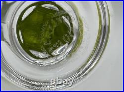 Saint Louis Chantilly verre Roemer cristal jaune taillé signé 23 cm Cristallerie