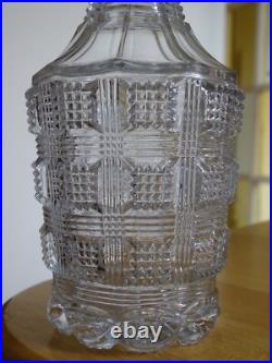 Saint Louis Charles X Ancienne Carafe Liqueur En Cristal Mouler Epoque 1830