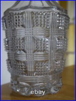 Saint Louis Charles X Ancienne Carafe Liqueur En Cristal Mouler Epoque 1830