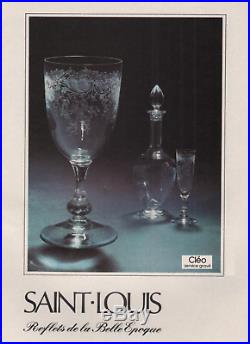 Saint Louis Cléo Wine Water Crystal Decanter Carafe A Vin Eau Cristal Gravé