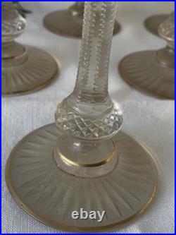 Saint Louis Cristal 6 Anciens Verres A Vin Art Nouveau