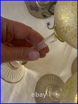 Saint Louis Cristal 6 Anciens Verres A Vin Art Nouveau