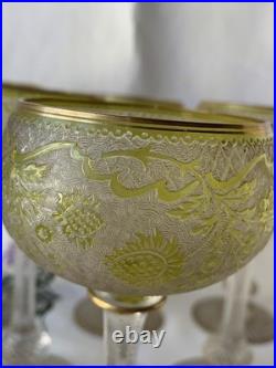 Saint Louis Cristal 6 Anciens Verres A Vin Art Nouveau