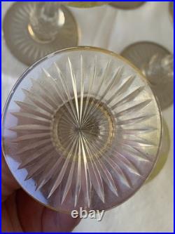 Saint Louis Cristal 6 Anciens Verres A Vin Art Nouveau