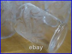 Saint Louis Cristal 6 Anciens Verres Gobelet Liqueur Gravure Gravure Art Nouveau