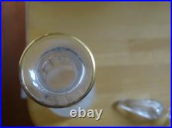 Saint Louis Cristal Ancienne Carafe A Liqueur Art Nouveau Modele Decor Givre Or