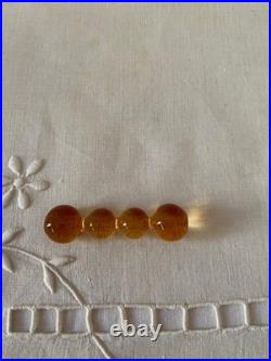 Saint Louis France 2 Porte- Couteaux Cristal/ Ambre Emeraude Modèle Bubble