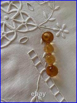 Saint Louis France 2 Porte- Couteaux Cristal/ Ambre Emeraude Modèle Bubble