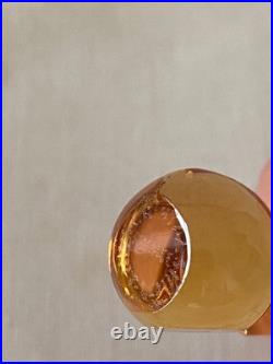 Saint Louis France 2 Porte- Couteaux Cristal/ Ambre Emeraude Modèle Bubble