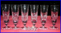 Saint Louis Jersey 6 Flute A Champagne Sektgläser Cristal Taillé Paquebot France