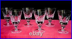 Saint Louis Jersey 6 Wine Glasses Verres A Vin Cristal Taillé Paquebot France B