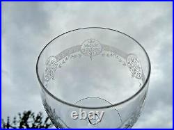 Saint Louis Ligier Pan 130 Water Wine Glasses Verre A Eau Cristal Gravé Art Deco