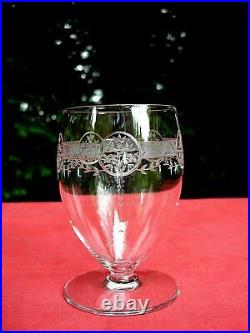Saint Louis Ligier Pan 130 Water Wine Glasses Verre A Eau Cristal Gravé Art Deco