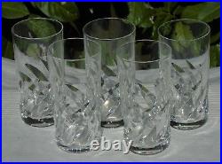 Saint Louis Lot de 5 verres à orangeade en cristal, modèle Bidassoa