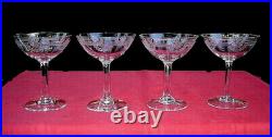 Saint Louis Manon 4 Champagnergläser 4 Coupes A Champagne Cristal Grave Empire