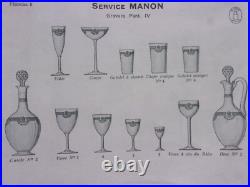 Saint Louis Manon 4 Champagnergläser 4 Coupes A Champagne Cristal Grave Empire