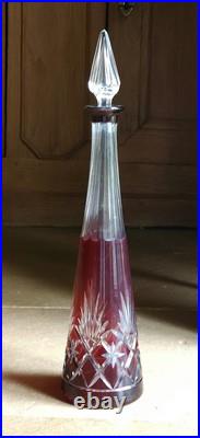 Saint Louis Massenet Carafe En Cristal Doublé H 43,5 Cm