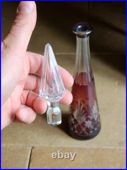 Saint Louis Massenet Carafe En Cristal Doublé H 43,5 Cm