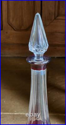 Saint Louis Massenet Carafe En Cristal Doublé H 43,5 Cm