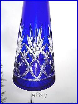Saint Louis Massenet Service A Vin Roemer Cristal Doublé De Couleur Coloré Bleu
