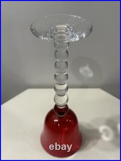 Saint Louis Modèle Bubble Grand Verre A Vin Cristal Couleur Rouge Roemer Numéro4