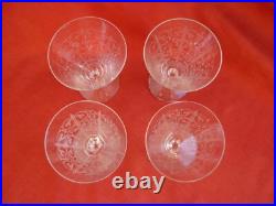 Saint Louis, Modele Lisieux, 4 Verres A Vin En Cristal, 11 CM