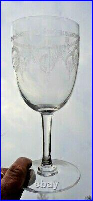 Saint Louis Noel Water Glasses Verre A Eau Vin Cristal Gravé Napoleon III 19eme