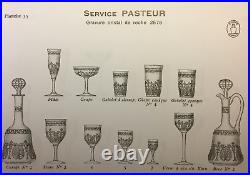 Saint Louis Pasteur Wine Glasses Verre A Vin Cristal Gravé Napoleon Empire 19e D
