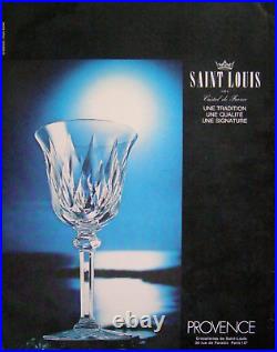 Saint Louis Provence 4 Wine Glasses Weingläser Verres A Vin 15 CM Cristal Taillé