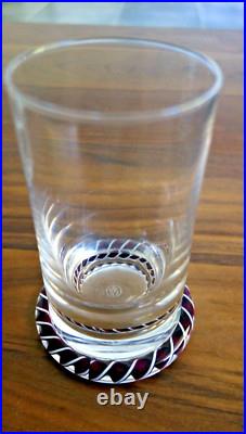 Saint Louis Rare Verre A Jus De Fruit En Cristal Inclusions Décor Sulfure. 1