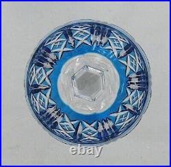 Saint Louis Risling, 6 verres à Porto, cristal, 15,3 cm, couleur signés, Roemer