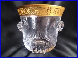 Saint-Louis / Seau à glace en cristal taillé et gravé/doré or / Modèle Thistle Saint-Louis / Seau à glace en cristal taillé et gravé/doré or / Modèle Thistle