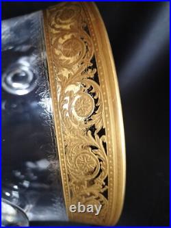 Saint-Louis / Seau à glace en cristal taillé et gravé/doré or / Modèle Thistle Saint-Louis / Seau à glace en cristal taillé et gravé/doré or / Modèle Thistle