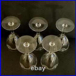 Saint Louis Série De 5 Verres A Eau En Cristal Modèle Manon Grave Empire