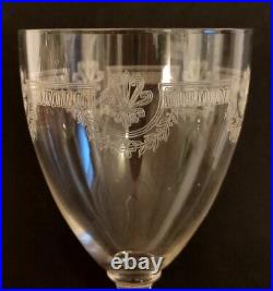 Saint Louis Série De 5 Verres A Eau En Cristal Modèle Manon Grave Empire