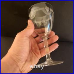 Saint Louis Série De 5 Verres A Eau En Cristal Modèle Manon Grave Empire