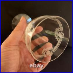Saint Louis Série De 5 Verres A Eau En Cristal Modèle Manon Grave Empire