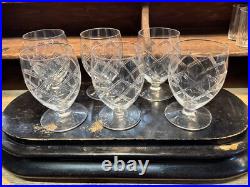 Saint Louis Serie de 6 verres à eau en cristal modèle Ligier