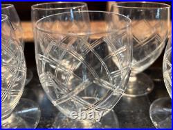 Saint Louis Serie de 6 verres à eau en cristal modèle Ligier