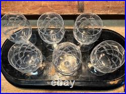 Saint Louis Serie de 6 verres à eau en cristal modèle Ligier