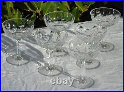 Saint Louis Service de 6 coupes à champagne en cristal taillé, service Vic