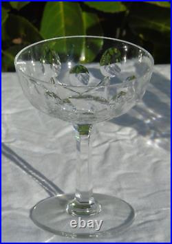 Saint Louis Service de 6 coupes à champagne en cristal taillé, service Vic