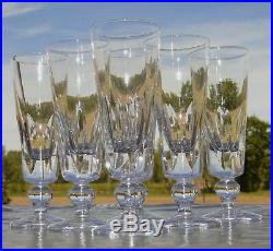Saint Louis Service de 6 flûtes à champagne en cristal, modèle Jersey