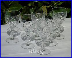 Saint Louis Service de 6 verres à bourgogne en cristal taillé service Tiflis