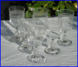 Saint Louis Service de 6 verres à eau en cristal gravé. XIXe s. Haut. 15 cm