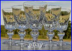 Saint Louis Service de 6 verres à vin blanc en cristal, modèle Jersey. H. 11,3