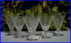 Saint Louis Service de 6 verres à vin blanc en cristal, modèle Lisieux